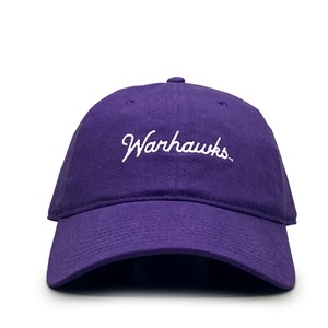 Hat - The Game Womens Purple with Cursive Warhawks - main view