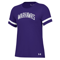 Under Armour Game Day T-Shirt with Warhawks and White Stripe Sleeves