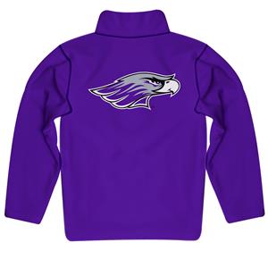 Image of Vive La Fete Youth Quarter Zip Sweatshirt with UW-Whitewater over Mascot -  1