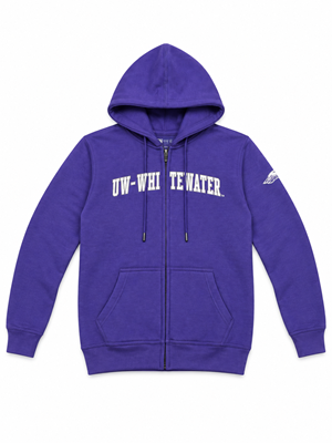 Freedom Wear Youth Full Zip with UW-Whitewater and Mascot on Sleeve - main view