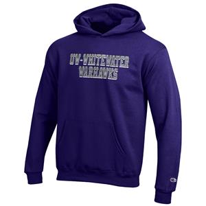 Image of Champion Youth Hooded Sweatshirt Shadowed UW-Whitewater over Warhawks